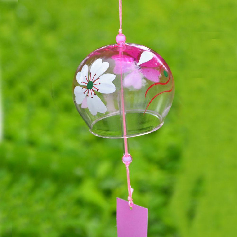 Japanese Glass Windchime Bell Edo Furin for Home Garden Decoration