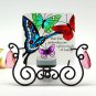 4-inch Handpaint glass panel for Desktop Decoration and Candle Holder