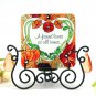 4-inch Handpaint glass panel for Desktop Decoration and Candle Holder