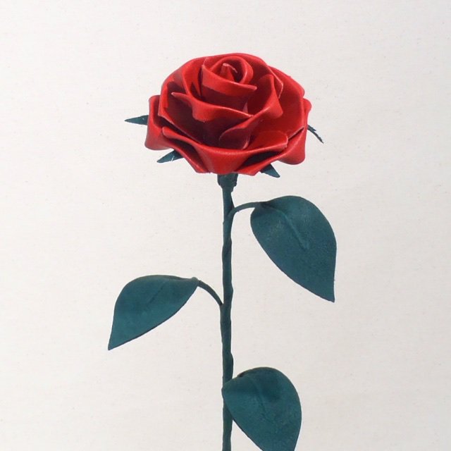 Leather Rose Red