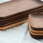 Walnut wood rectangle serving tray tea tray