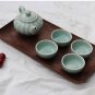 Walnut wood rectangle serving tray tea tray