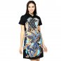 BATIK/HAND DYEING WOMAN DRESS LOKATARA PATTERN BLACK