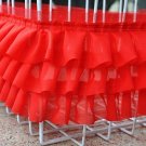 2 yards 10cm 3 Layers High Quality Red Chiffon Fold Lace Trim DIY Handmade Accessory E8066