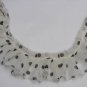 3 Yards Chiffon Fold Lace Trim White With Black Dots Tulle Lace DIY 1.57 Inches Wide E1523