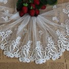 2 yards White Cute Bows Mesh Lace,Venic Lace Floral Lolita Embroidery Lace Trim 5.5‘’ wide E1511
