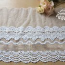 2 yards 2 Layers White Venic Lace Floral Lolita Embroidery Lace Trim 8.6 inches wide E1510
