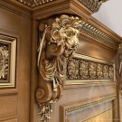 Unfinished Carved Wood Pair Corbels - Lions
