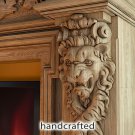 PAIR of Victorian Design Wood Corbels Lions - Unfinished, Fireplace Surround