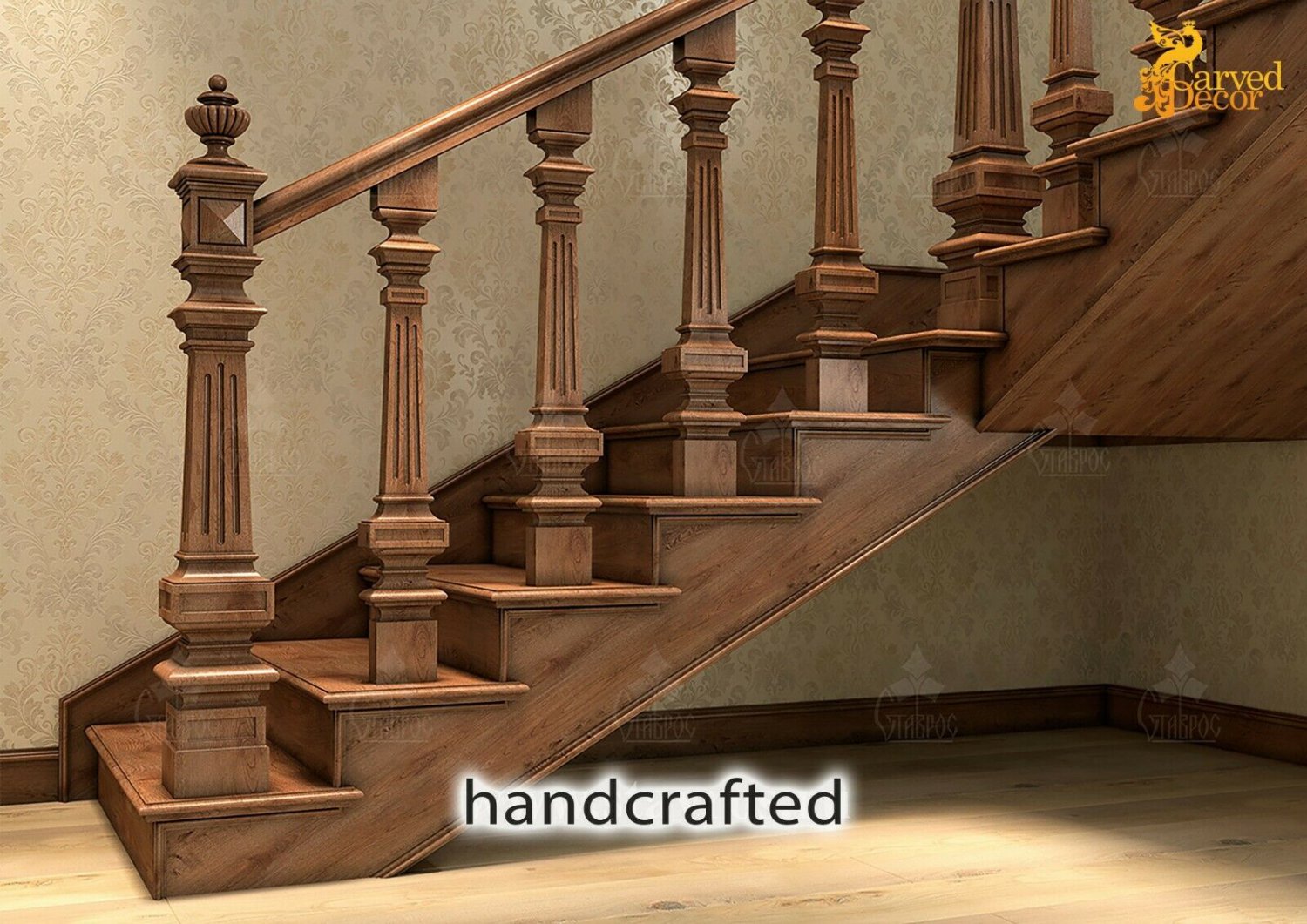 Unique Wood Spindles designs - Stair parts (10 pc.)