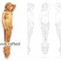 Carved wood pair corbels Caryatid, Woman carving, for Fireplace Surround, mantel