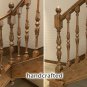 Architectural wood stair newel post design - Wooden stair parts (Set of 2)