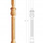 Decorative Carved wood Balusters for Stairs (10 pieces)