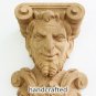 Carved wood pair corbel Bacchus, dionysus, carved Decor for wine cellar