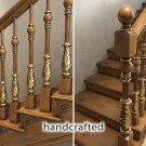 Victorian hardwood newel post for sale (Set of 2) hand carved wood