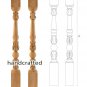Victorian Banister Newel Post for Staircase (Set of 2) hand carved wood