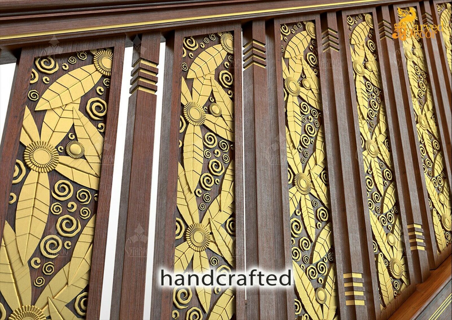 Interior wood balusters designs - Stair parts (10 pc.)