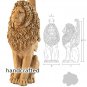 Lion Newel Post, Wood carved sculpture, Staircase Column Post