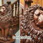 Lion Newel Post, Wood carved sculpture, Staircase Column Post