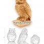 Carved wood finial Owl wood Owl carving statue newel post top cap