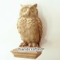Carved wood finial Owl wood Owl carving statue newel post top cap