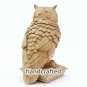 Carved wood finial Owl wood Owl carving statue newel post top cap