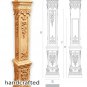 High quality carved box newel post, Salvage staircase from oak or beech