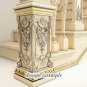 High quality carved box newel post, Salvage staircase from oak or beech