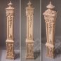 High quality carved box newel post, Salvage staircase from oak or beech