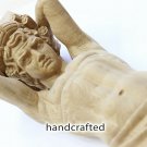 Pair carved wood corbels Atlant Woodcarving Fireplace mantel surround