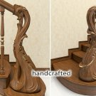 Architectural banister newel post for stair - Wooden stair parts (Set of 2)