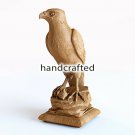 Wooden decorative newel post cap Hawk, wood carving statue Hawk, finial bird