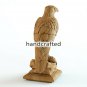Wooden decorative newel post cap Hawk, wood carving statue Hawk, finial bird