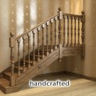Ornamental Newel Design Newel posts stair (Set of 2) hand carved wood