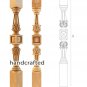 Custom made oak stair post for interior - Wooden stair parts (Set of 2)