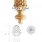 SET OF 10 carved Pineapple newel post cap, Solid Wood (oak, beech) Finial