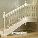 Victorian Staircase pillar design Newel posts stair (Set of 2) hand carved wood