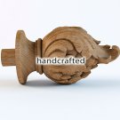 SET OF 10 Unfinished Decorative Carved Newel Post Cap,Solid Wood (oak, beech)