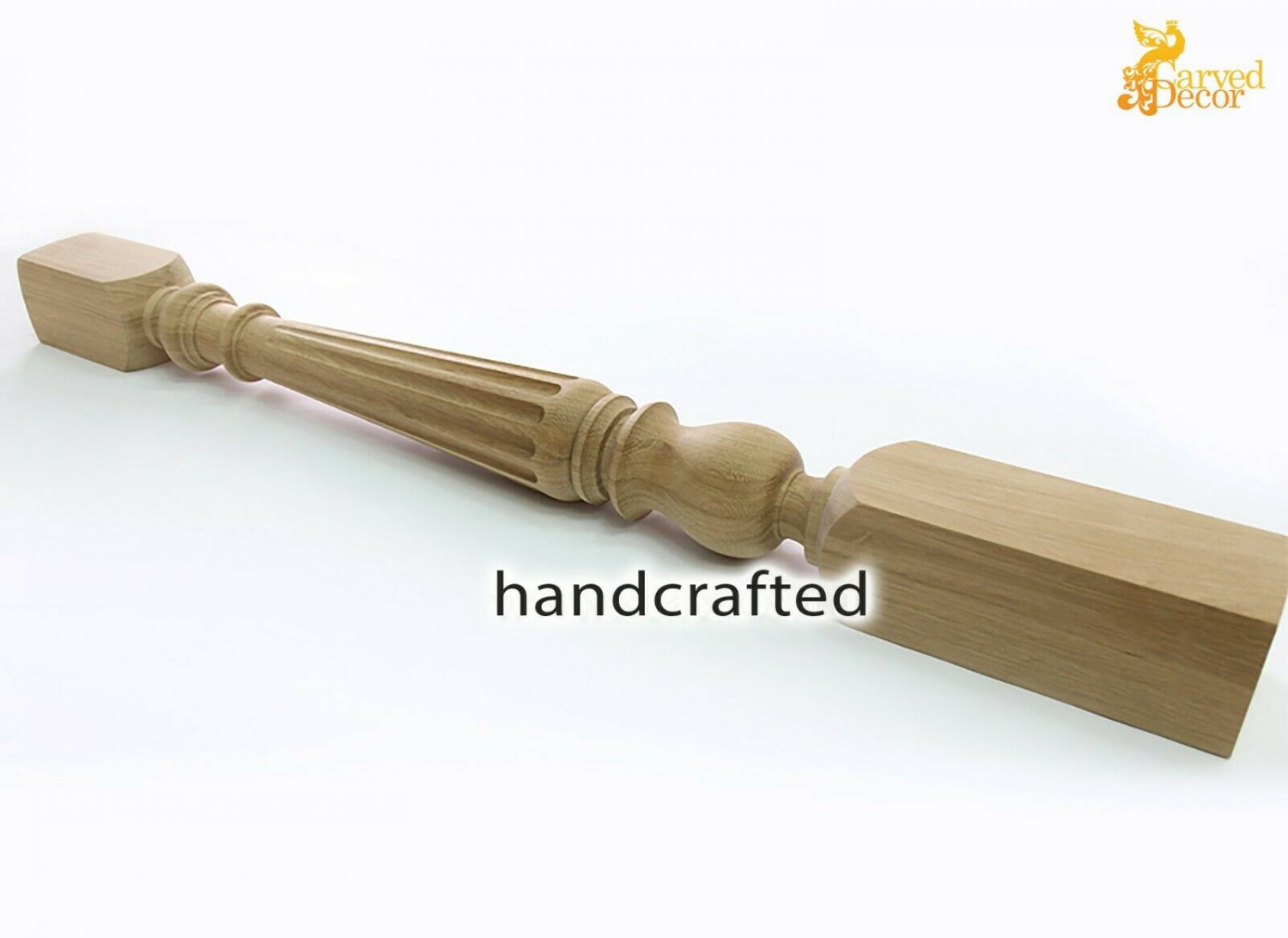 Custom Made Hardwood Newel Post  - Wooden Stair Parts (Set of 2)