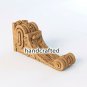 Pair carved wood corbels, decorative corbels wood carving, fireplace surround