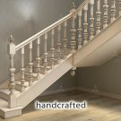 Ornamental banister newel post for staircase - Wooden stair parts (Set of 2)
