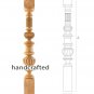Ornamental banister newel post for staircase - Wooden stair parts (Set of 2)