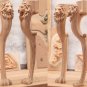 Table legs Lion head and paw (SET OF 4), unfinished wood carving from oak