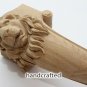 Table legs Lion head and paw (SET OF 4), unfinished wood carving from oak