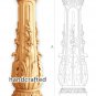 High quality newel post. Hand carved wooden post for stairs
