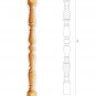 Interior stair banister and spindles designs - Stair parts (10 pc.)