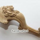 SET OF 4 Wooden coffee table legs, carved feets - Lion head and paw