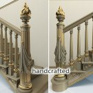 Custom Made Wood Stair Newel Post design - Wooden stair parts (Set of 2)