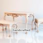 SET OF 4 carved wooden coffee Table Legs - Eagle Foot