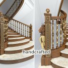 Hand carved Stair Newel Post for interior (Set of 2) hand carved wood
